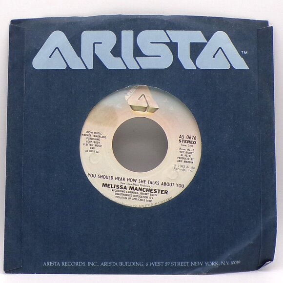 You Should Hear How She Talks About You/Long Goodbyes by Melissa Manchester 45 - Picture 1 of 6